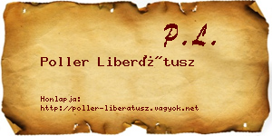Poller Liberátusz névjegykártya